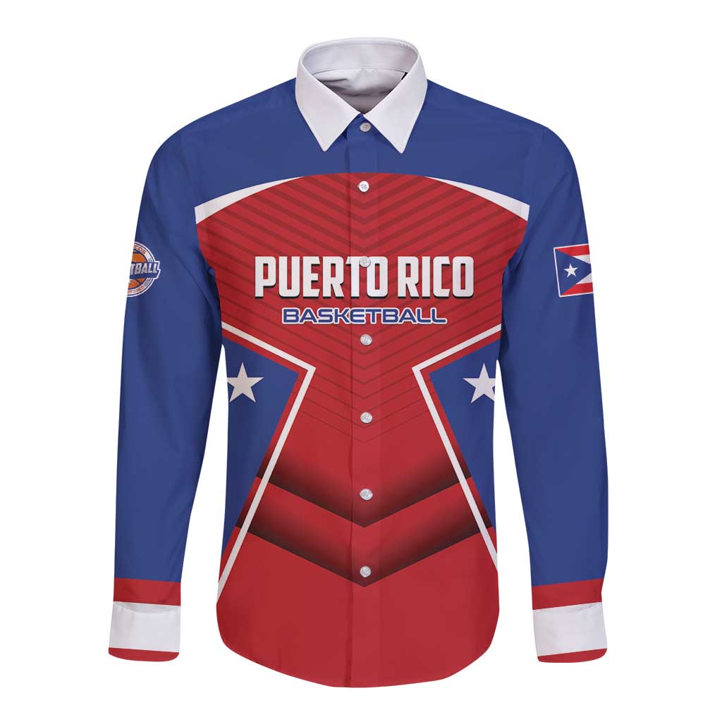 Personalized Puerto Rico Basketball Long Sleeve Button Shirt Magnificos Go Champion