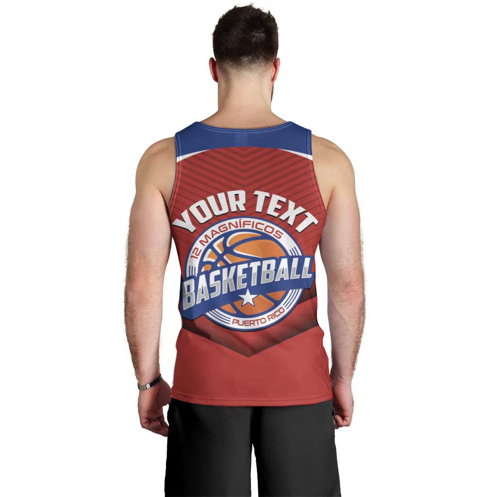 Personalized Puerto Rico Basketball Men Tank Top Magnificos Go Champion