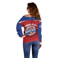 Personalized Puerto Rico Basketball Off Shoulder Sweater Magnificos Go Champion