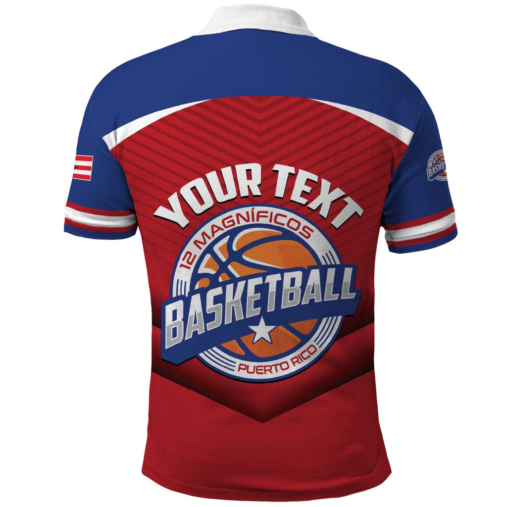 Personalized Puerto Rico Basketball Polo Shirt Magnificos Go Champion
