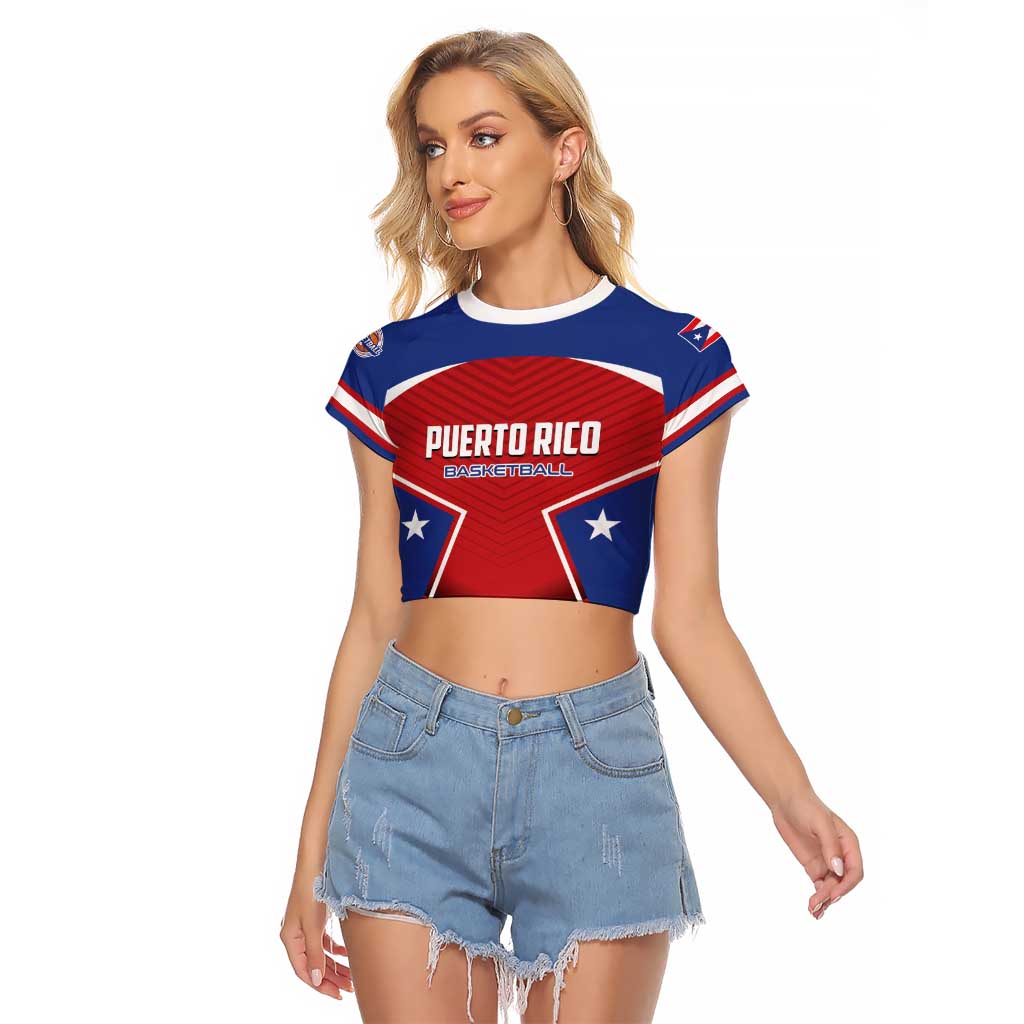 Personalized Puerto Rico Basketball Raglan Cropped T Shirt Magnificos Go Champion