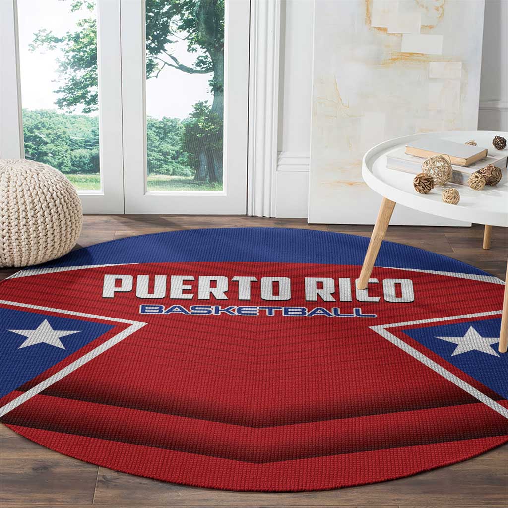 Puerto Rico Basketball Round Carpet Magnificos Go Champion