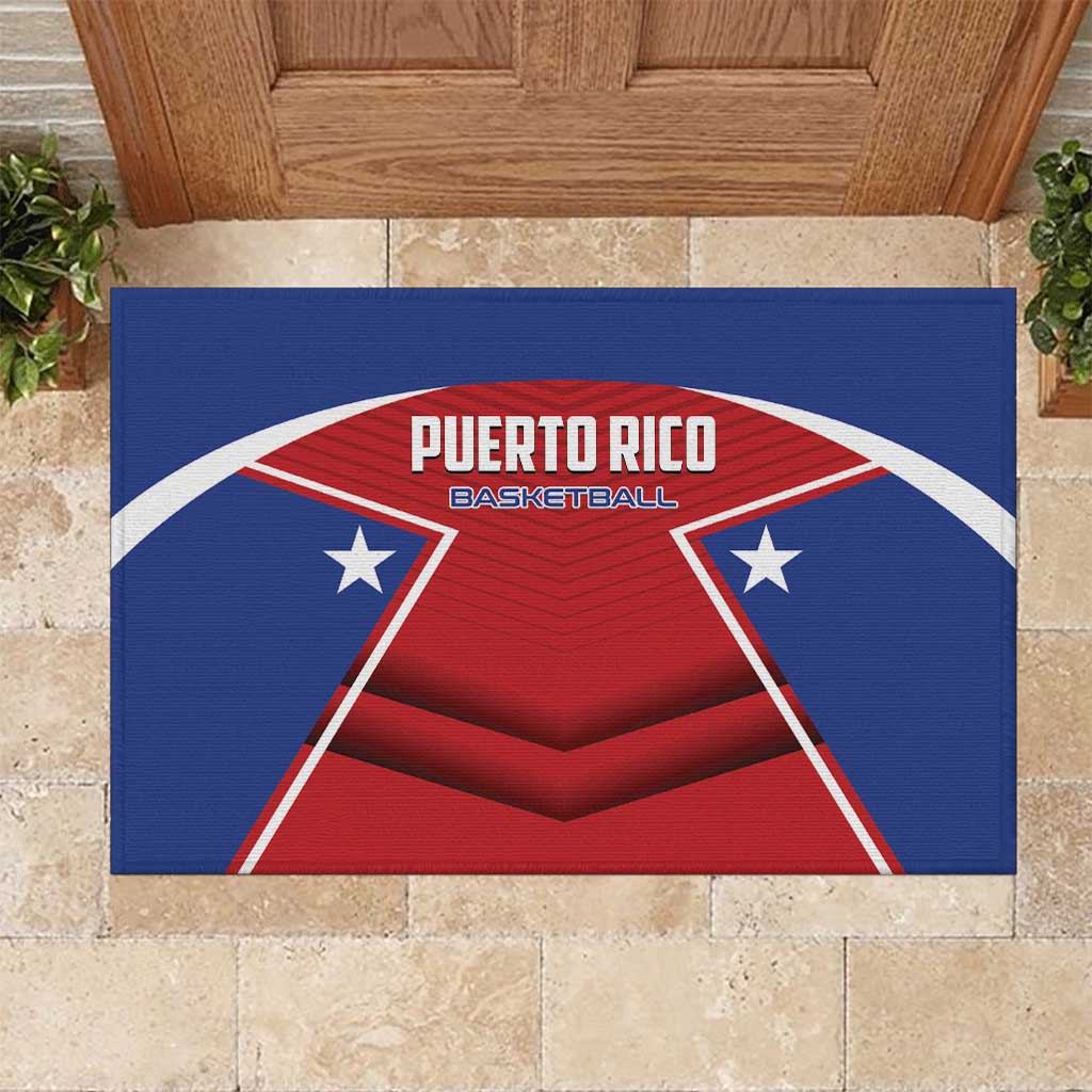 Puerto Rico Basketball Rubber Doormat Magnificos Go Champion