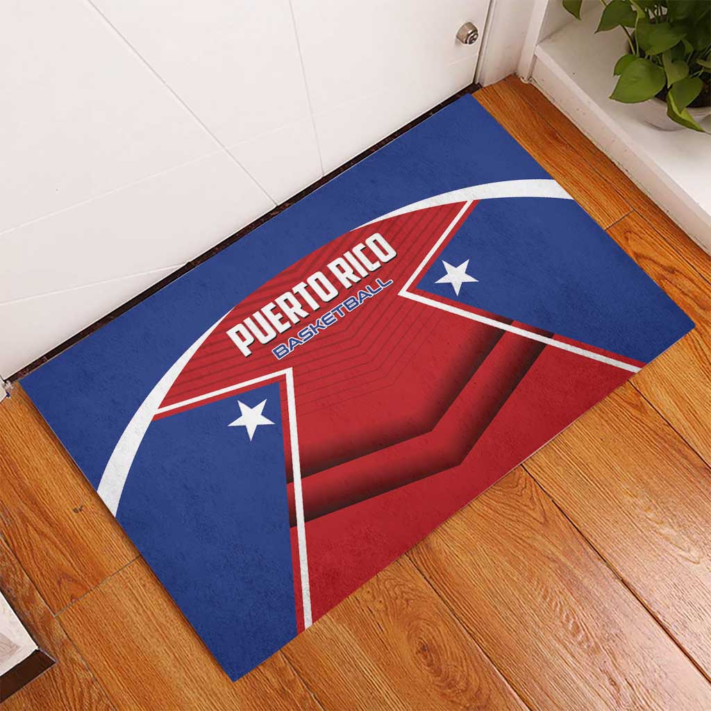 Puerto Rico Basketball Rubber Doormat Magnificos Go Champion