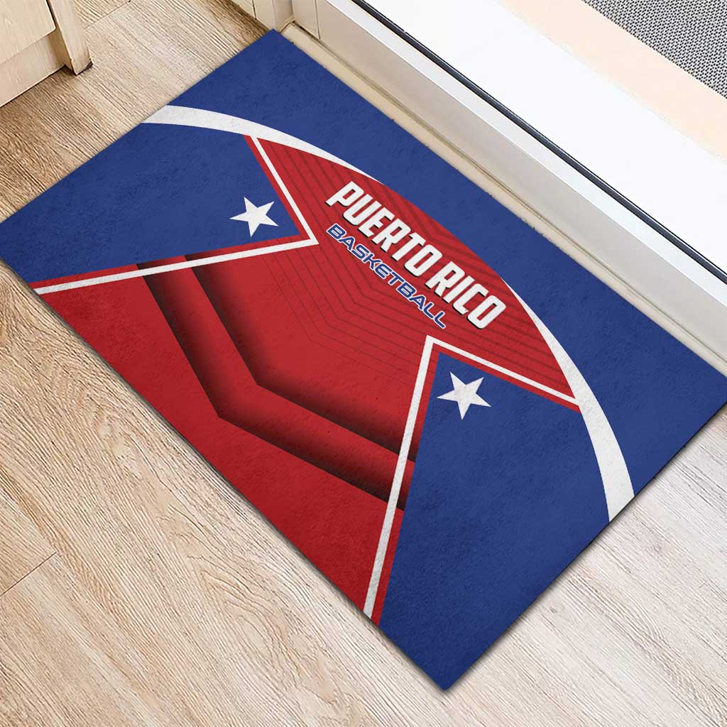 Puerto Rico Basketball Rubber Doormat Magnificos Go Champion