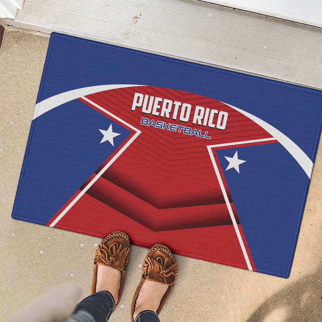 Puerto Rico Basketball Rubber Doormat Magnificos Go Champion