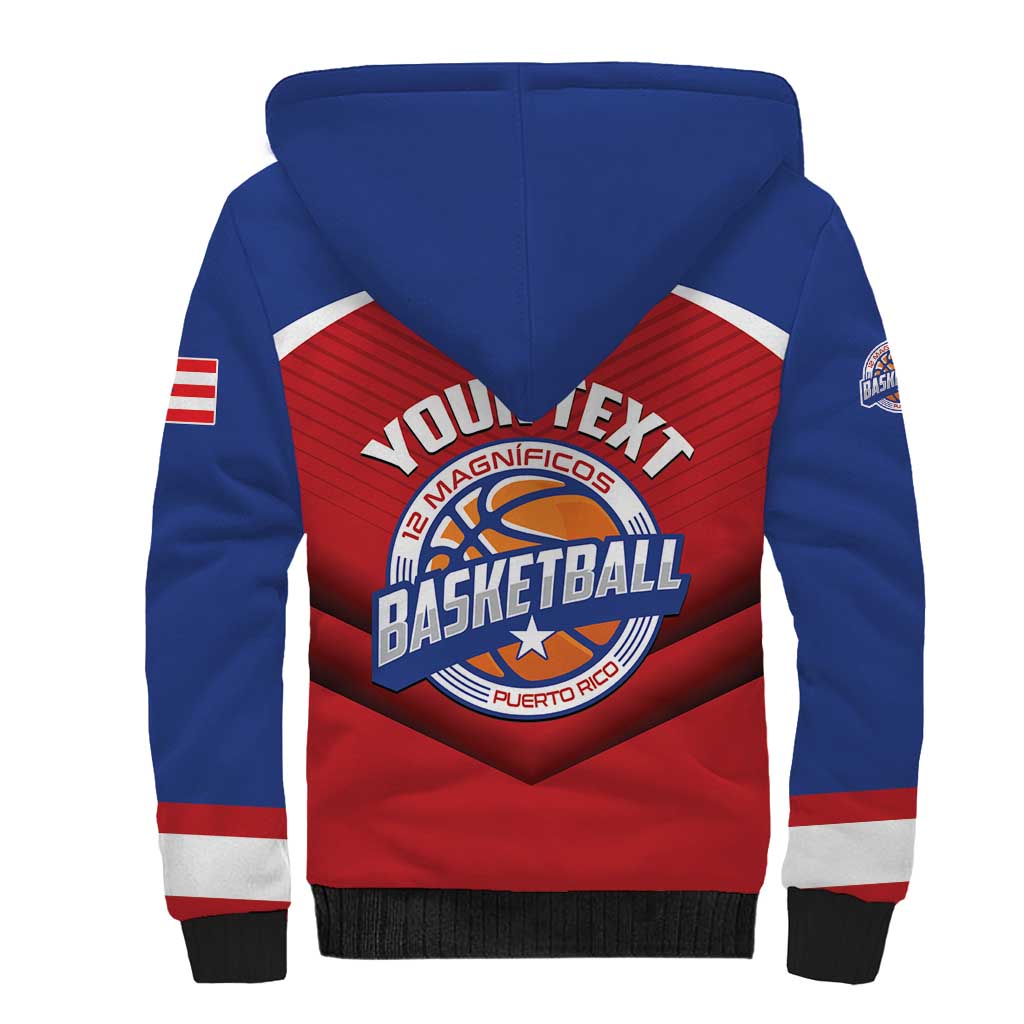 Personalized Puerto Rico Basketball Sherpa Hoodie Magnificos Go Champion