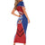 Personalized Puerto Rico Basketball Short Sleeve Bodycon Dress Magnificos Go Champion