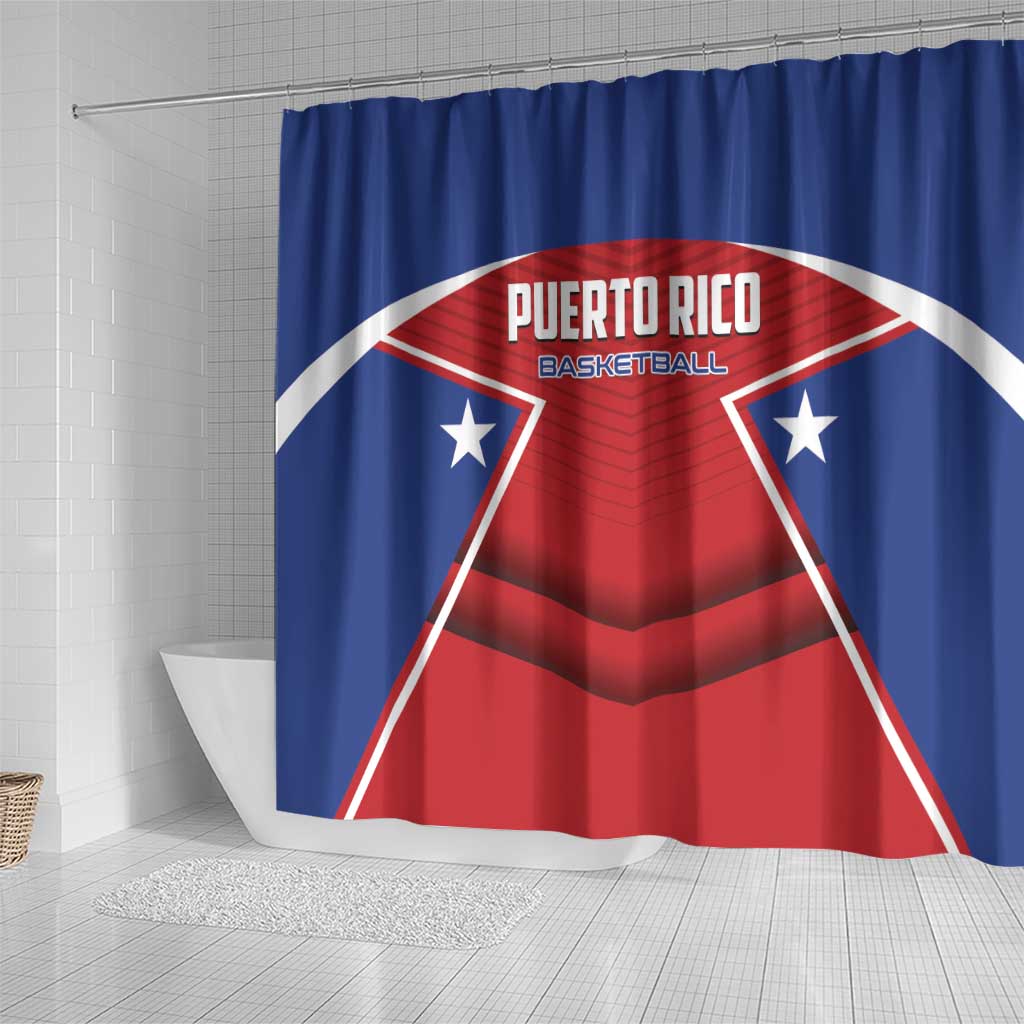 Puerto Rico Basketball Shower Curtain Magnificos Go Champion