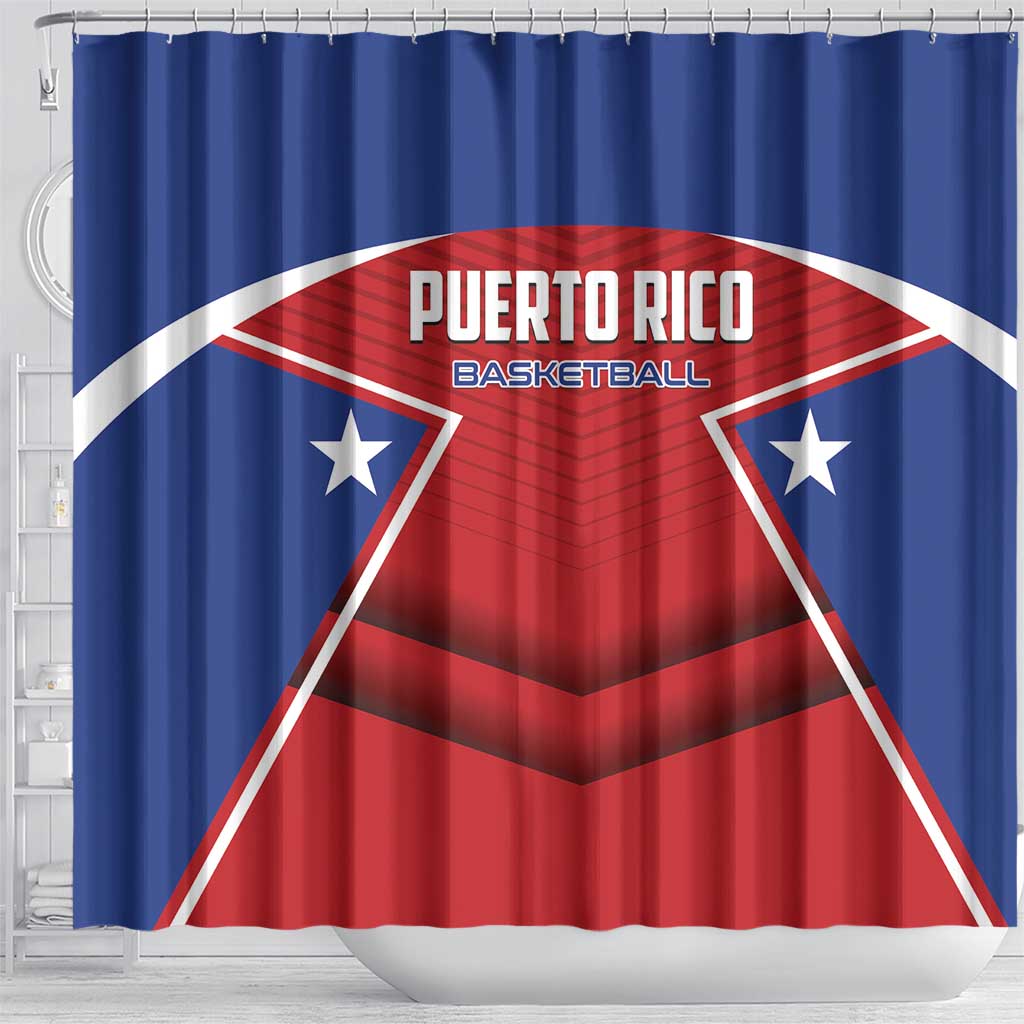 Puerto Rico Basketball Shower Curtain Magnificos Go Champion