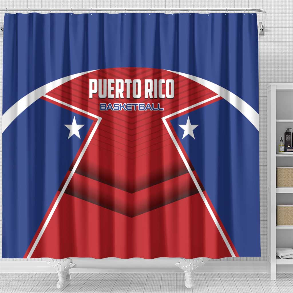 Puerto Rico Basketball Shower Curtain Magnificos Go Champion