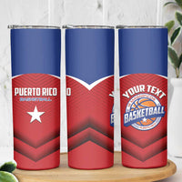 Personalized Puerto Rico Basketball Skinny Tumbler Magnificos Go Champion