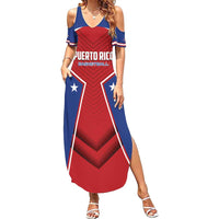 Personalized Puerto Rico Basketball Summer Maxi Dress Magnificos Go Champion