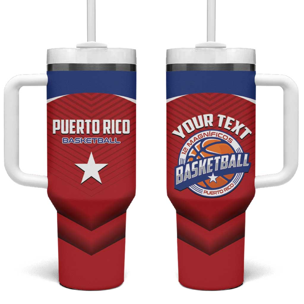 Personalized Puerto Rico Basketball Tumbler With Handle Magnificos Go Champion