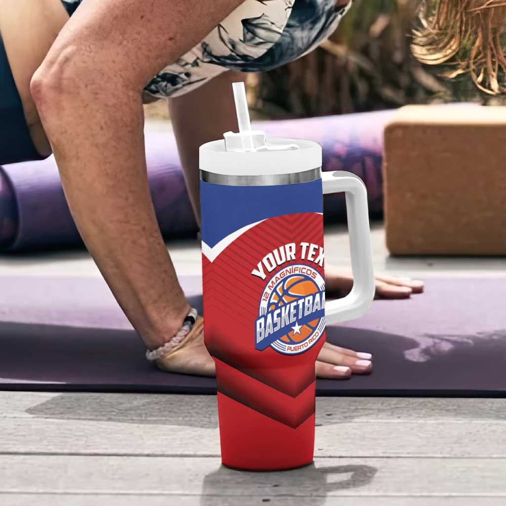 Personalized Puerto Rico Basketball Tumbler With Handle Magnificos Go Champion