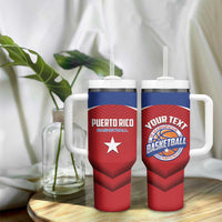 Personalized Puerto Rico Basketball Tumbler With Handle Magnificos Go Champion