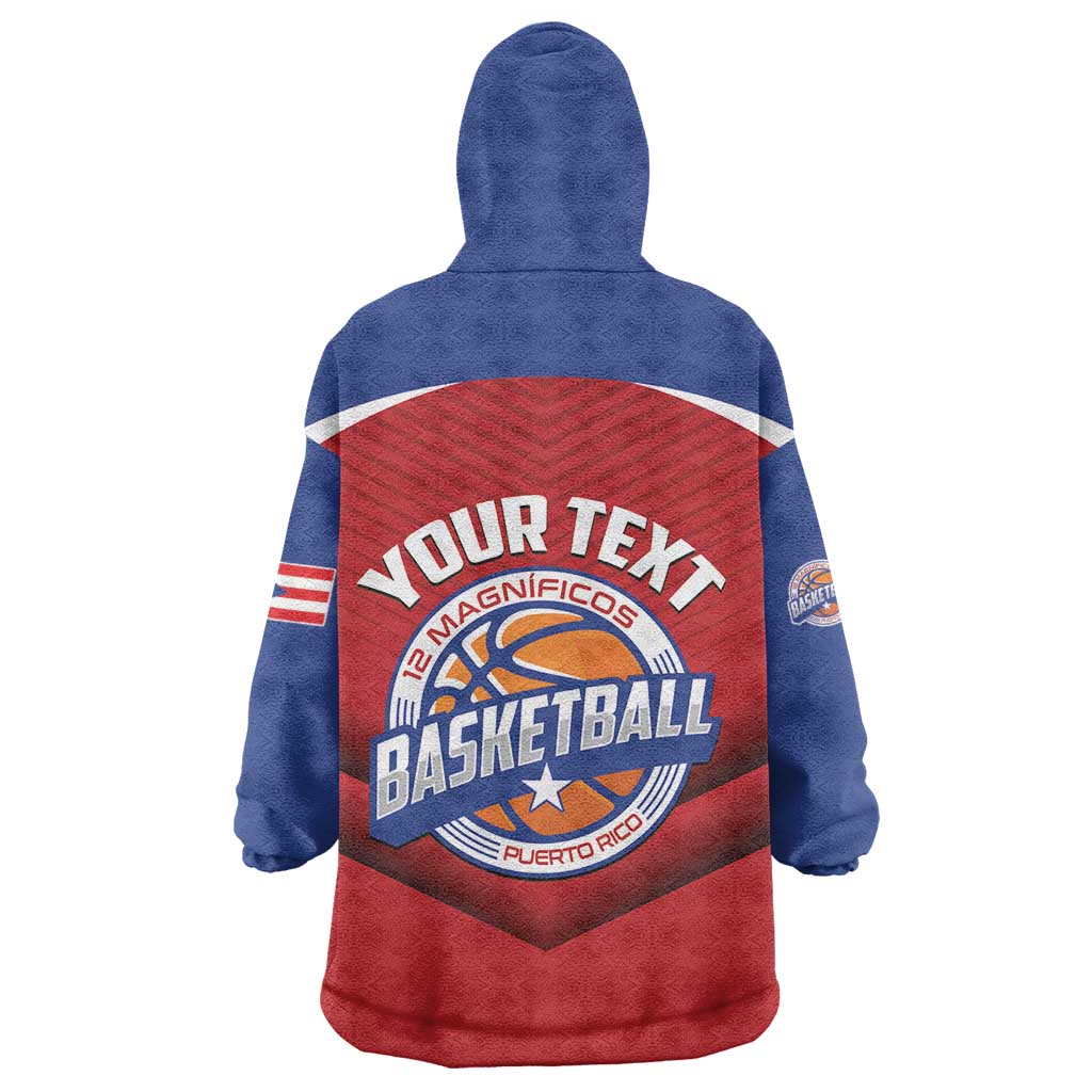 Personalized Puerto Rico Basketball Wearable Blanket Hoodie Magnificos Go Champion
