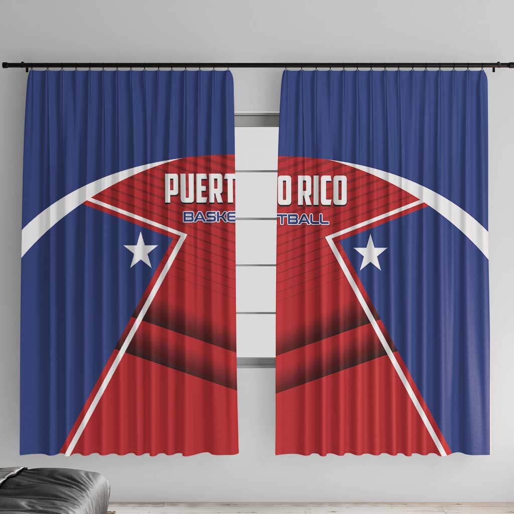 Puerto Rico Basketball Window Curtain Magnificos Go Champion