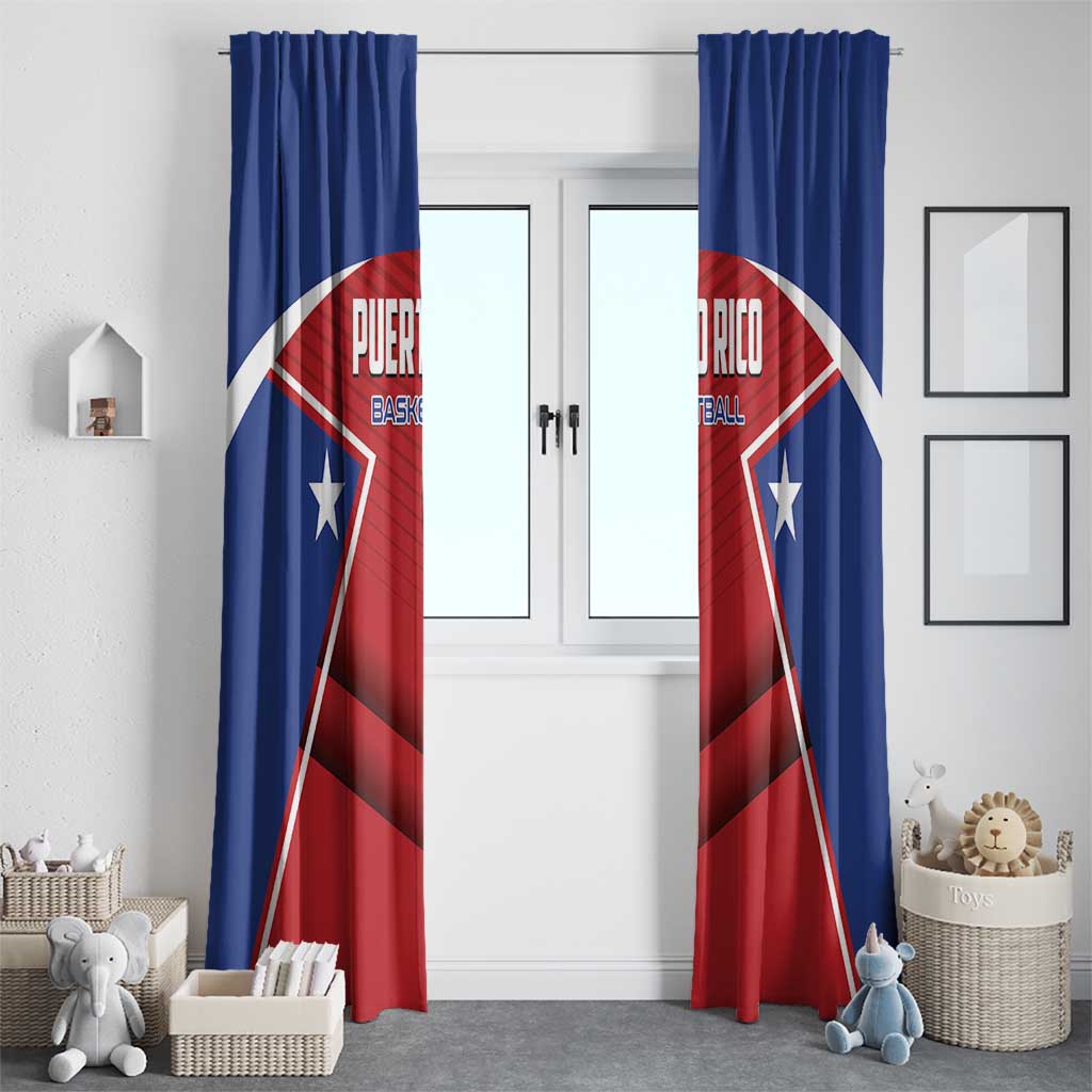 Puerto Rico Basketball Window Curtain Magnificos Go Champion