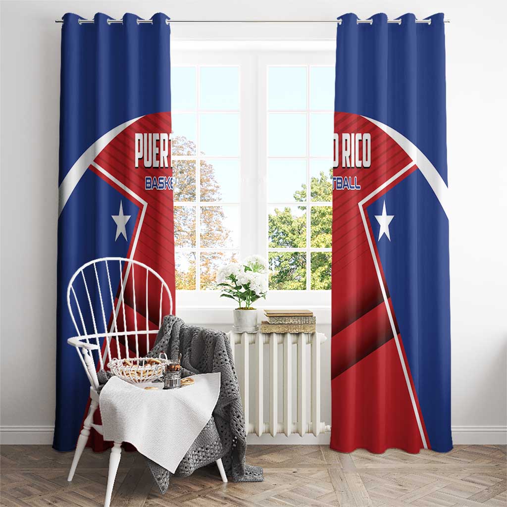 Puerto Rico Basketball Window Curtain Magnificos Go Champion