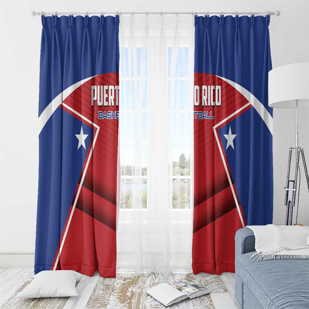 Puerto Rico Basketball Window Curtain Magnificos Go Champion