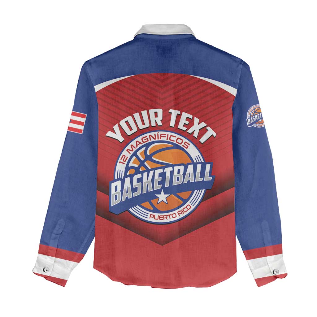 Personalized Puerto Rico Basketball Women Casual Shirt Magnificos Go Champion