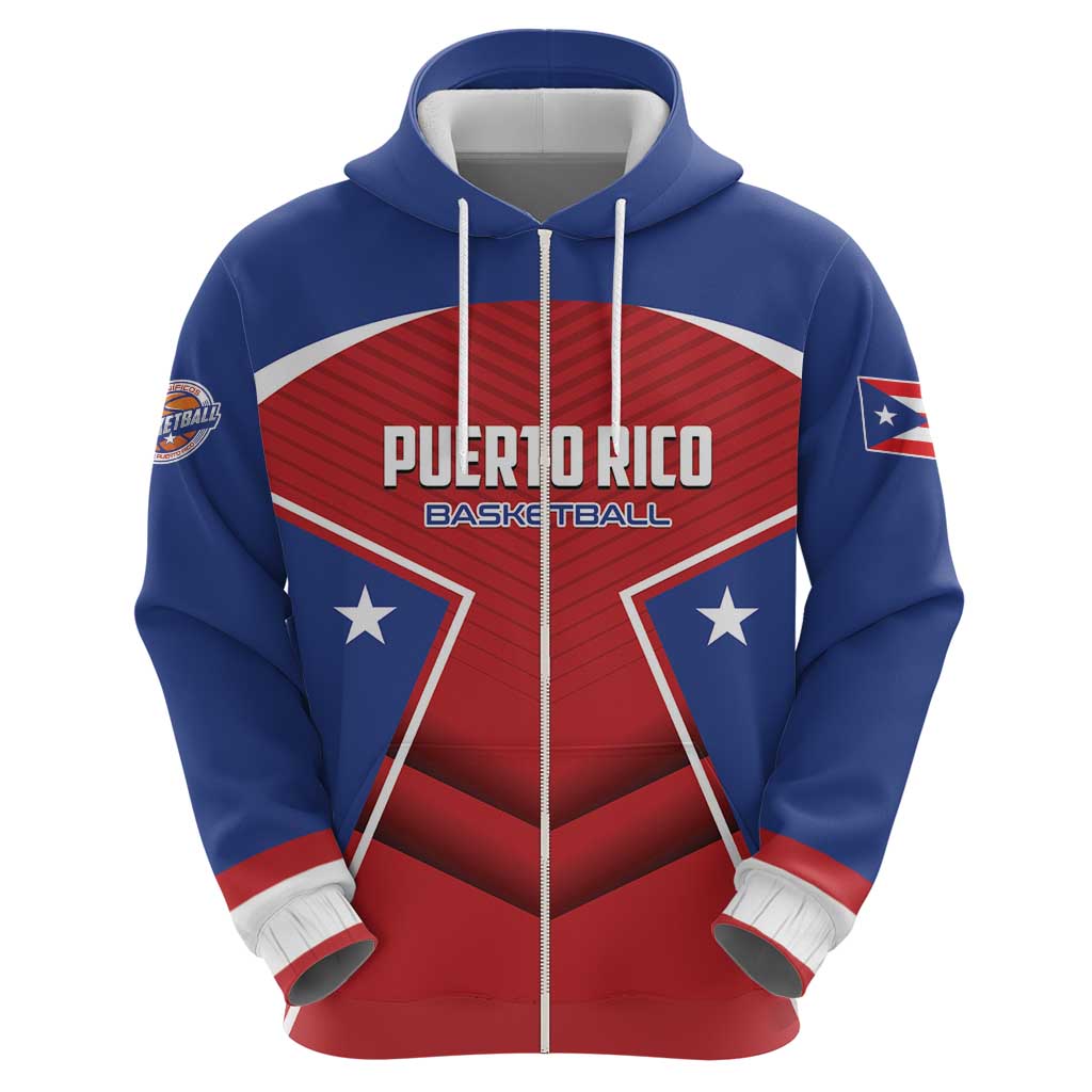 Personalized Puerto Rico Basketball Zip Hoodie Magnificos Go Champion