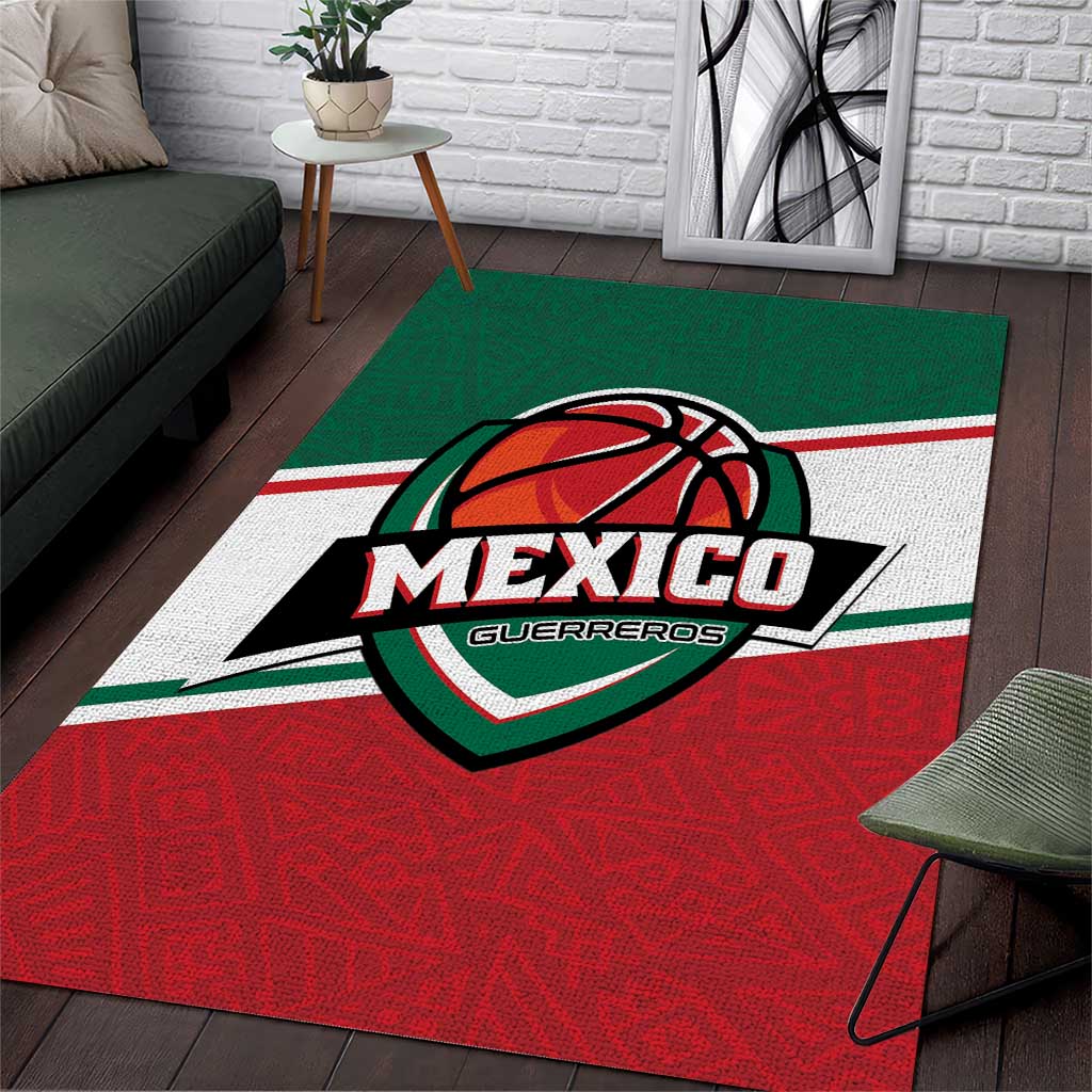 Mexico Basketball Area Rug Guerreros Go Champion
