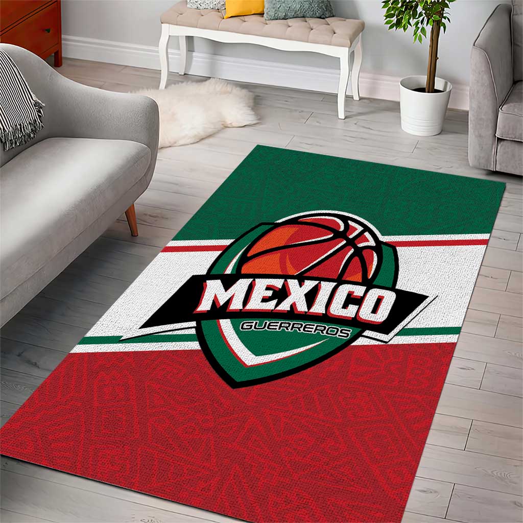 Mexico Basketball Area Rug Guerreros Go Champion