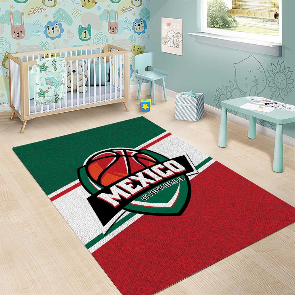 Mexico Basketball Area Rug Guerreros Go Champion