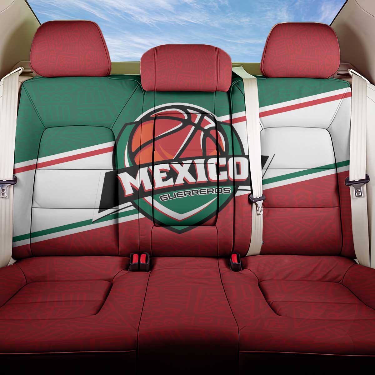 Mexico Basketball Back Car Seat Cover Guerreros Go Champion