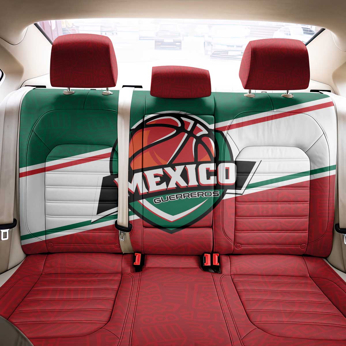 Mexico Basketball Back Car Seat Cover Guerreros Go Champion
