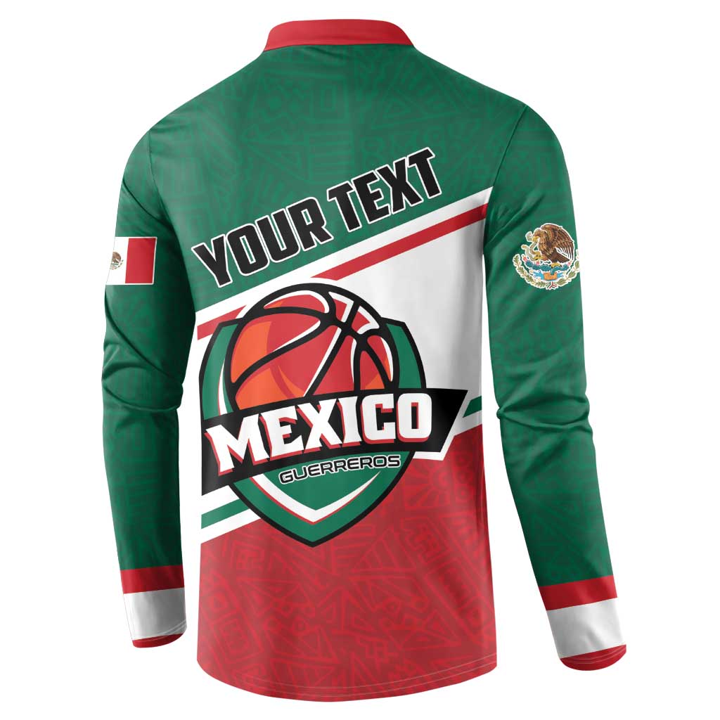 Personalized Mexico Basketball Button Sweatshirt Guerreros Go Champion
