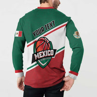Personalized Mexico Basketball Button Sweatshirt Guerreros Go Champion