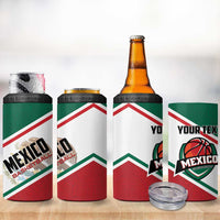 Personalized Mexico Basketball 4 in 1 Can Cooler Tumbler Guerreros Go Champion