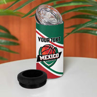 Personalized Mexico Basketball 4 in 1 Can Cooler Tumbler Guerreros Go Champion