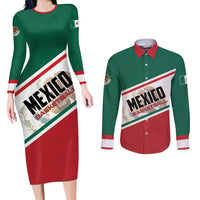 Personalized Mexico Basketball Couples Matching Long Sleeve Bodycon Dress and Long Sleeve Button Shirt Guerreros Go Champion