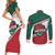 Personalized Mexico Basketball Couples Matching Short Sleeve Bodycon Dress and Long Sleeve Button Shirt Guerreros Go Champion