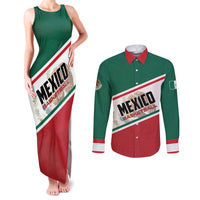 Personalized Mexico Basketball Couples Matching Tank Maxi Dress and Long Sleeve Button Shirt Guerreros Go Champion