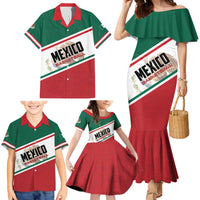 Personalized Mexico Basketball Family Matching Mermaid Dress and Hawaiian Shirt Guerreros Go Champion