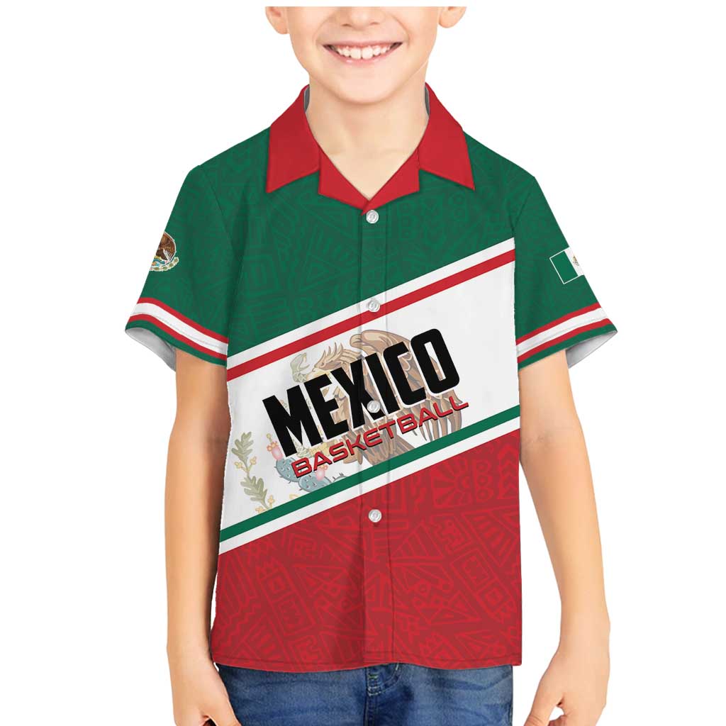Personalized Mexico Basketball Family Matching Mermaid Dress and Hawaiian Shirt Guerreros Go Champion