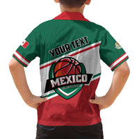 Personalized Mexico Basketball Family Matching Off The Shoulder Long Sleeve Dress and Hawaiian Shirt Guerreros Go Champion