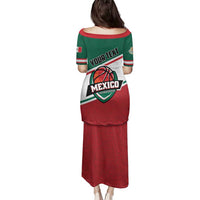 Personalized Mexico Basketball Family Matching Puletasi and Hawaiian Shirt Guerreros Go Champion