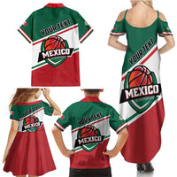 Personalized Mexico Basketball Family Matching Summer Maxi Dress and Hawaiian Shirt Guerreros Go Champion