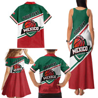 Personalized Mexico Basketball Family Matching Tank Maxi Dress and Hawaiian Shirt Guerreros Go Champion