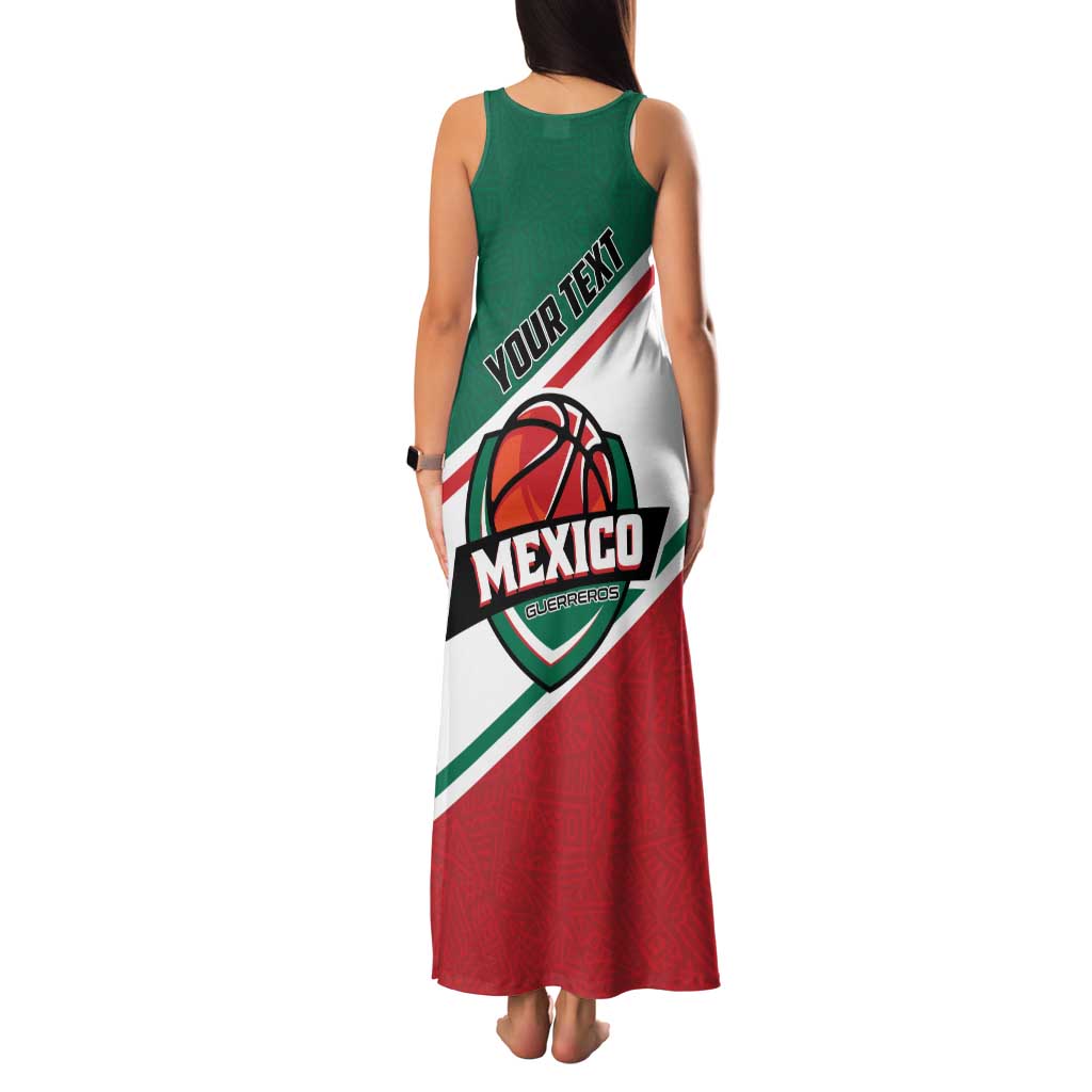Personalized Mexico Basketball Family Matching Tank Maxi Dress and Hawaiian Shirt Guerreros Go Champion