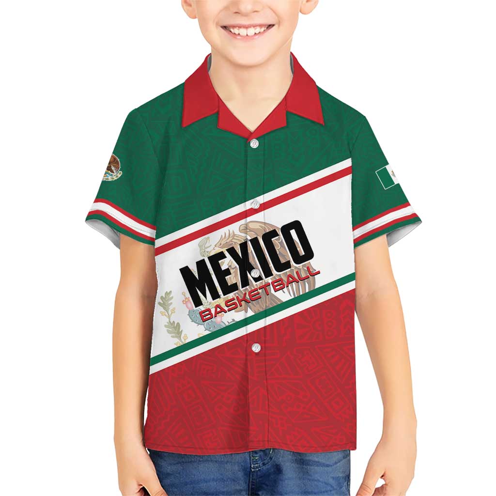 Personalized Mexico Basketball Kid Hawaiian Shirt Guerreros Go Champion