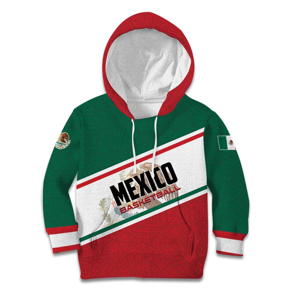 Personalized Mexico Basketball Kid Hoodie Guerreros Go Champion