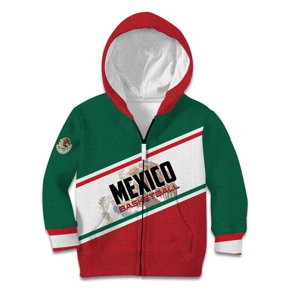 Personalized Mexico Basketball Kid Hoodie Guerreros Go Champion