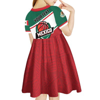 Personalized Mexico Basketball Kid Short Sleeve Dress Guerreros Go Champion